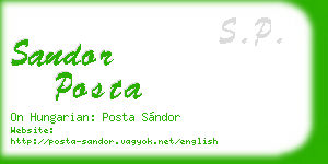 sandor posta business card